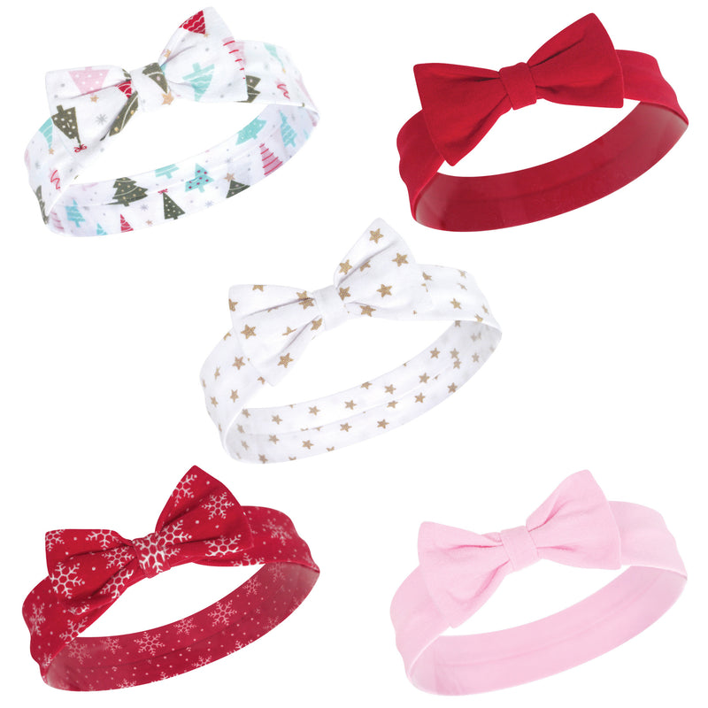 Hudson Baby Cotton and Synthetic Headbands, Sparkle Trees