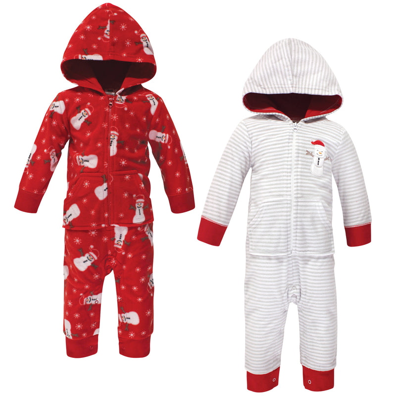 Hudson Baby Fleece Jumpsuits, Coveralls, and Playsuits, Santa Snowman Baby