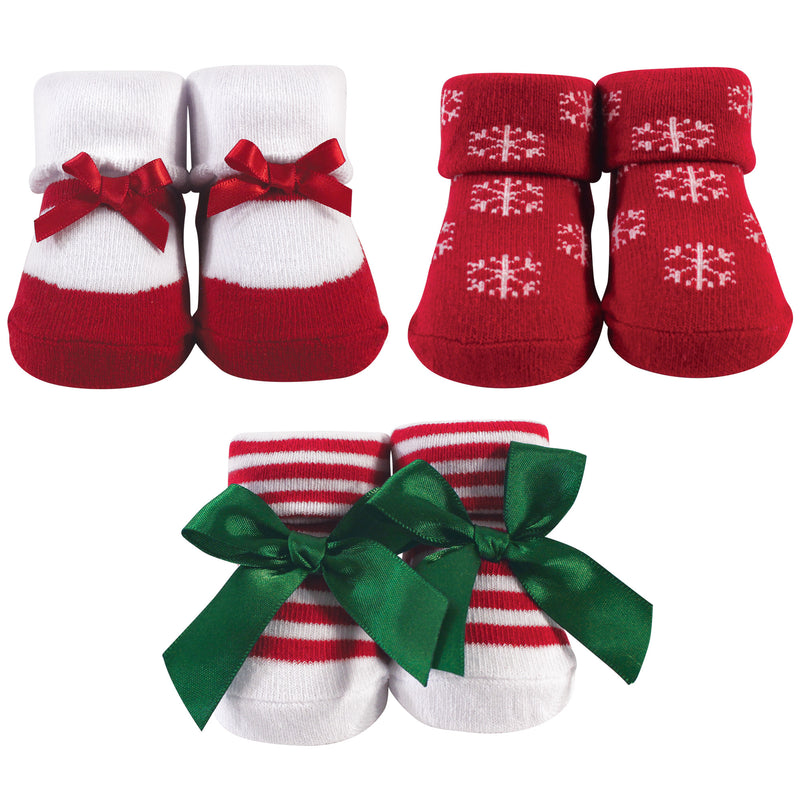 Hudson Baby Socks Boxed Giftset, Christmas Snowflake