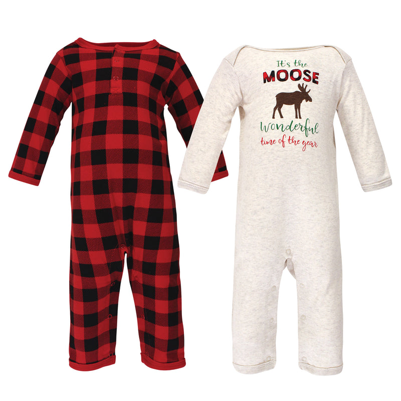 Hudson Baby Cotton Coveralls, Moose Wonderful Time