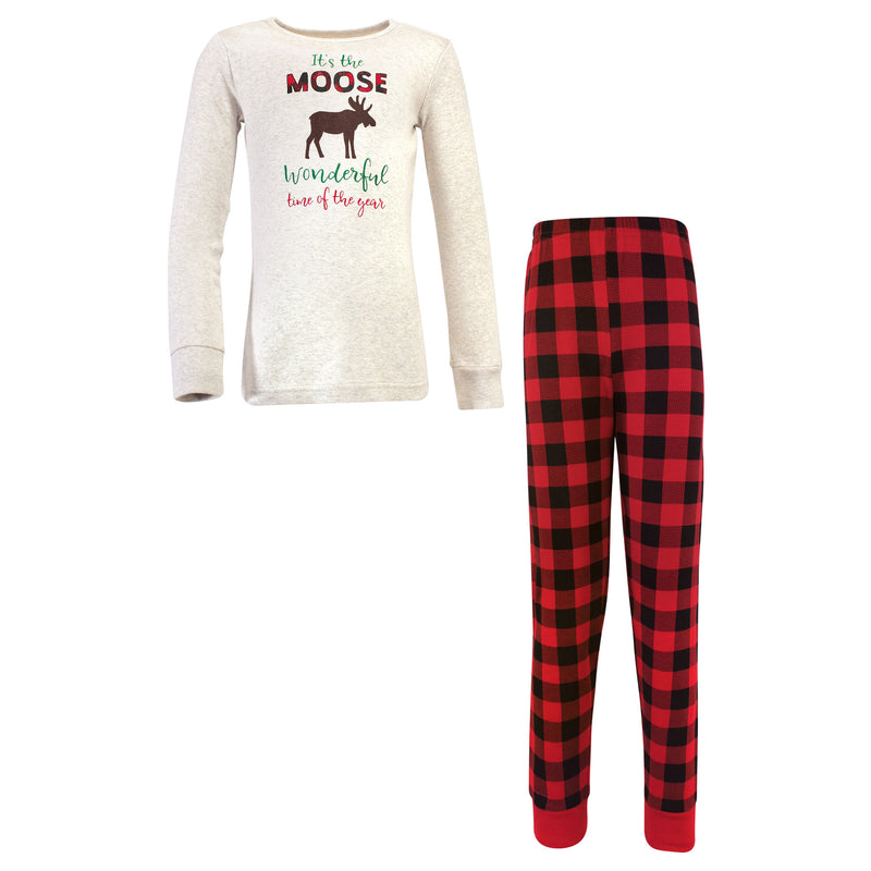 Hudson Baby Holiday Pajamas, Moose Wonderful Time Kids