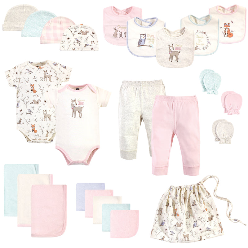 Hudson Baby Layette Start Set Baby Shower Gift 25pc, Enchanted Forest