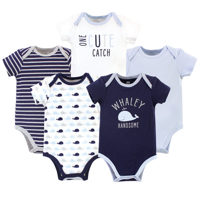 Hudson Baby Infant Girl Cotton Sleeveless Bodysuits, Whaley Cute