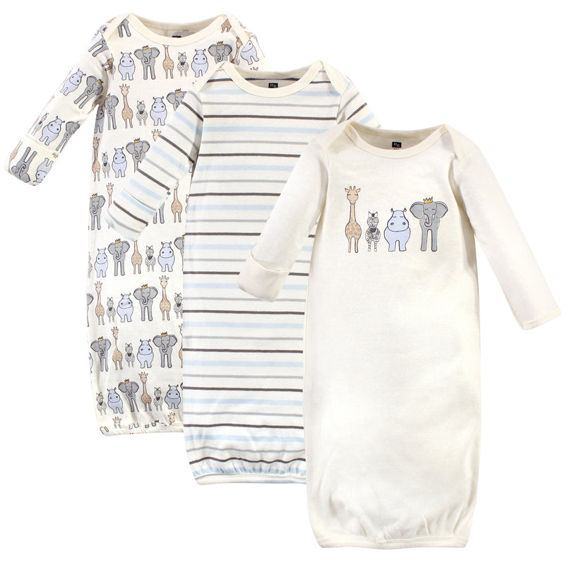 Hudson Baby Cotton Gowns, Royal Safari