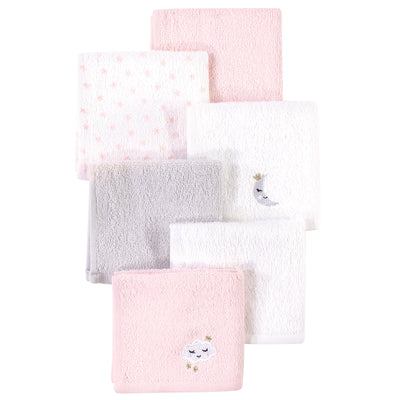 Hudson Baby Super Soft Cotton Washcloths, Pink Cloud
