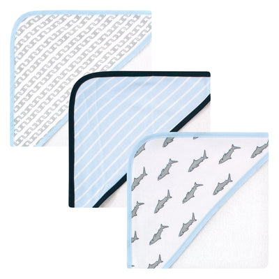 Hudson Baby Rayon from Bamboo Rich Hooded Towels, Shark