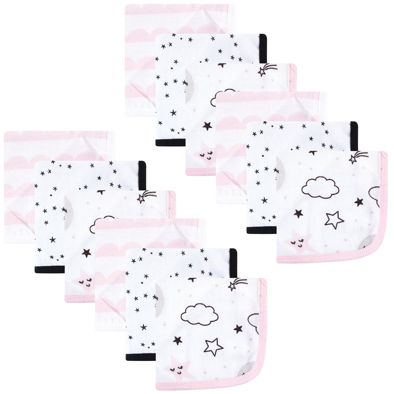 Hudson Baby Cotton Muslin Washcloths, Dreamer