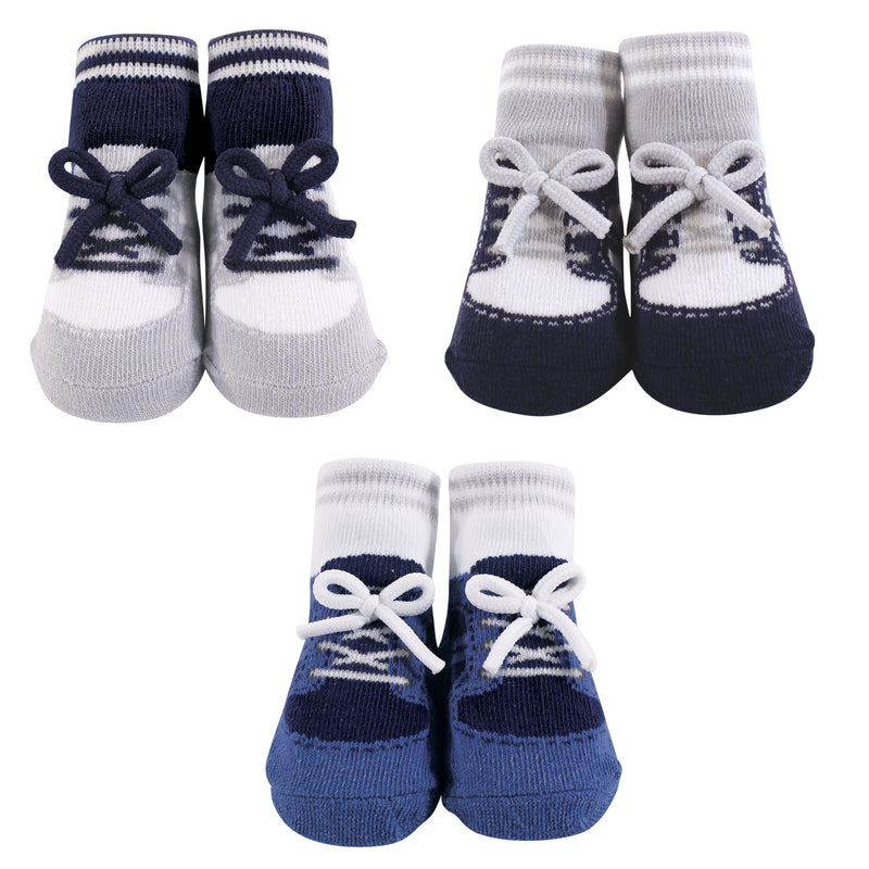 Hudson Baby Socks Boxed Giftset, Blue Sneaker