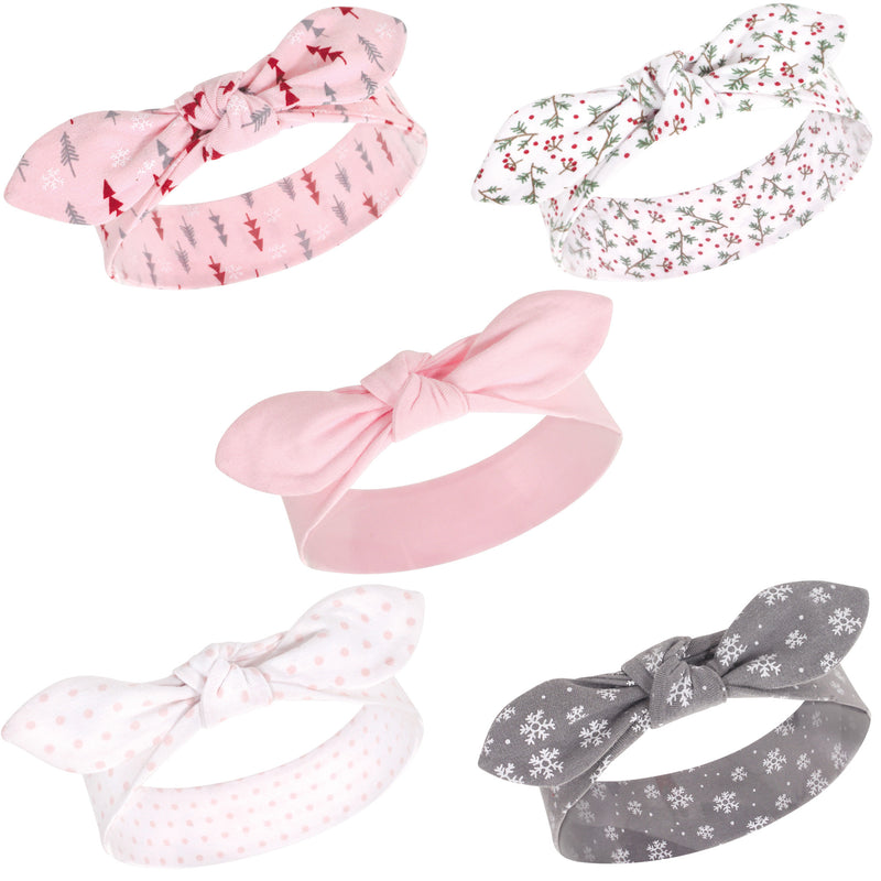 Hudson Baby Cotton and Synthetic Headbands, Winter Forest