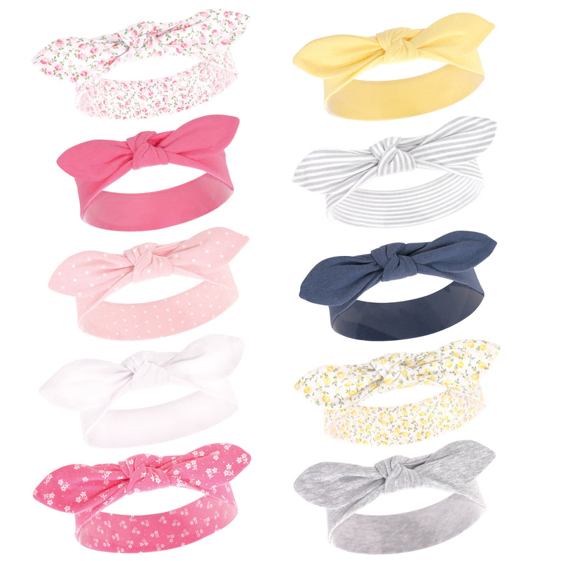 Hudson Baby Cotton and Synthetic Headbands, Floral