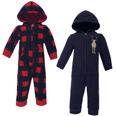 Hudson Baby Fleece Jumpsuits, Coveralls, and Playsuits, Forest Moose
