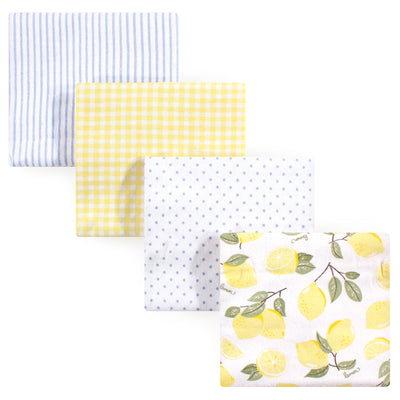 Hudson Baby Cotton Flannel Receiving Blankets, Lemons