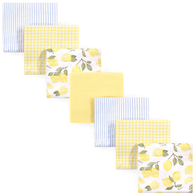 Hudson Baby Cotton Flannel Receiving Blankets Bundle, Lemons