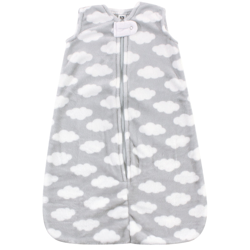 Hudson Baby Plush Sleeping Bag, Sack, Blanket, Gray Clouds Plush