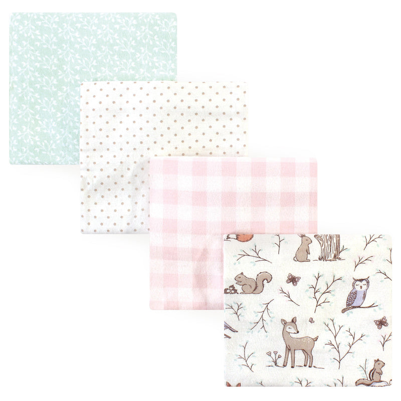 Hudson Baby Cotton Flannel Receiving Blankets, Enchanted Forest