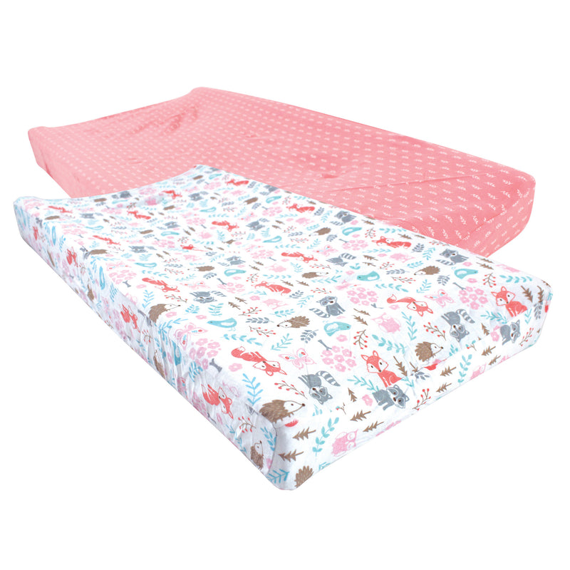 Hudson Baby Cotton Changing Pad Cover, Woodland Fox