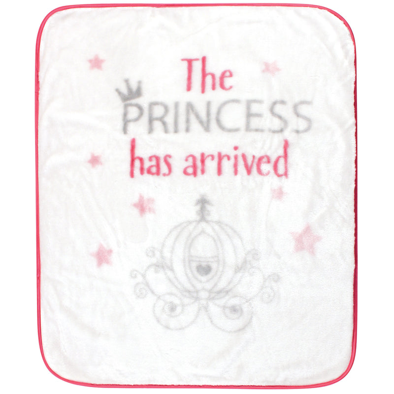 Hudson Baby High Pile Plush Blanket, Princess Has Arrived