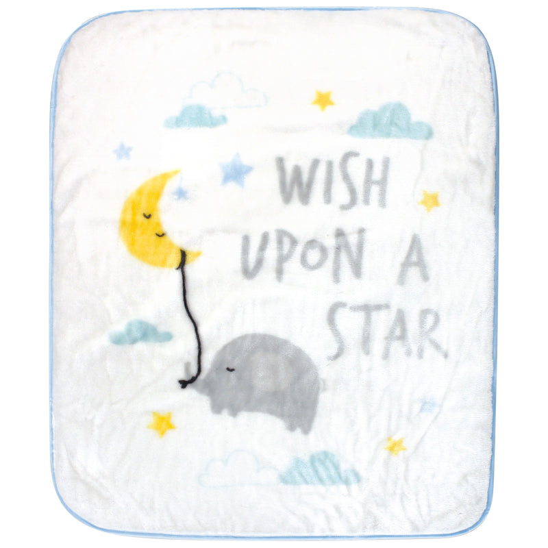 Hudson Baby High Pile Plush Blanket, Wish Upon A Star