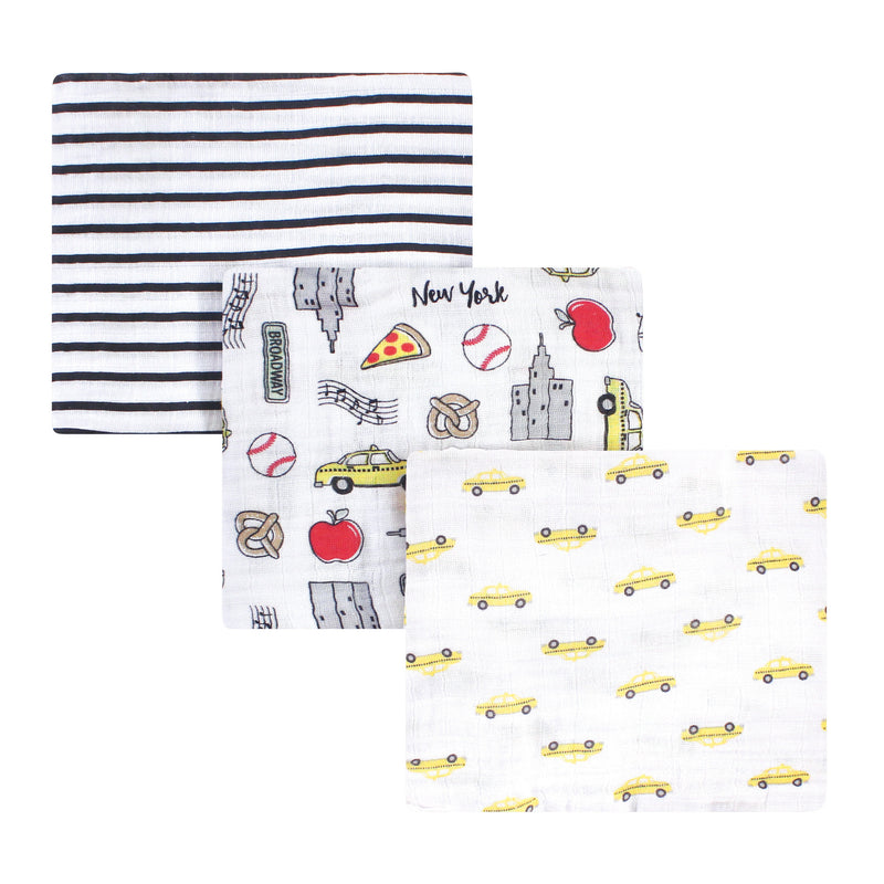 Hudson Baby Cotton Muslin Swaddle Blankets, Nyc