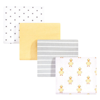 Hudson Baby Cotton Flannel Receiving Blankets, Duck