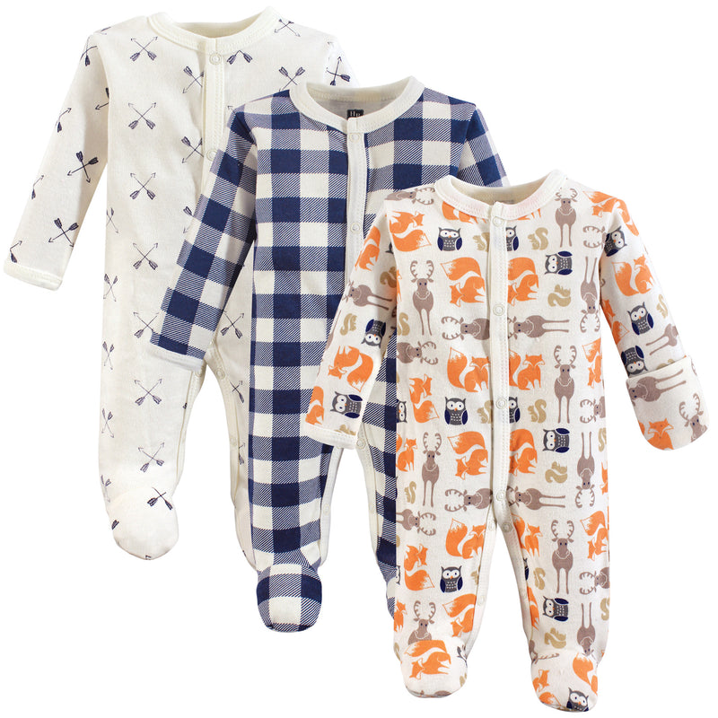 Hudson Baby Cotton Preemie Sleep and Play, Forest