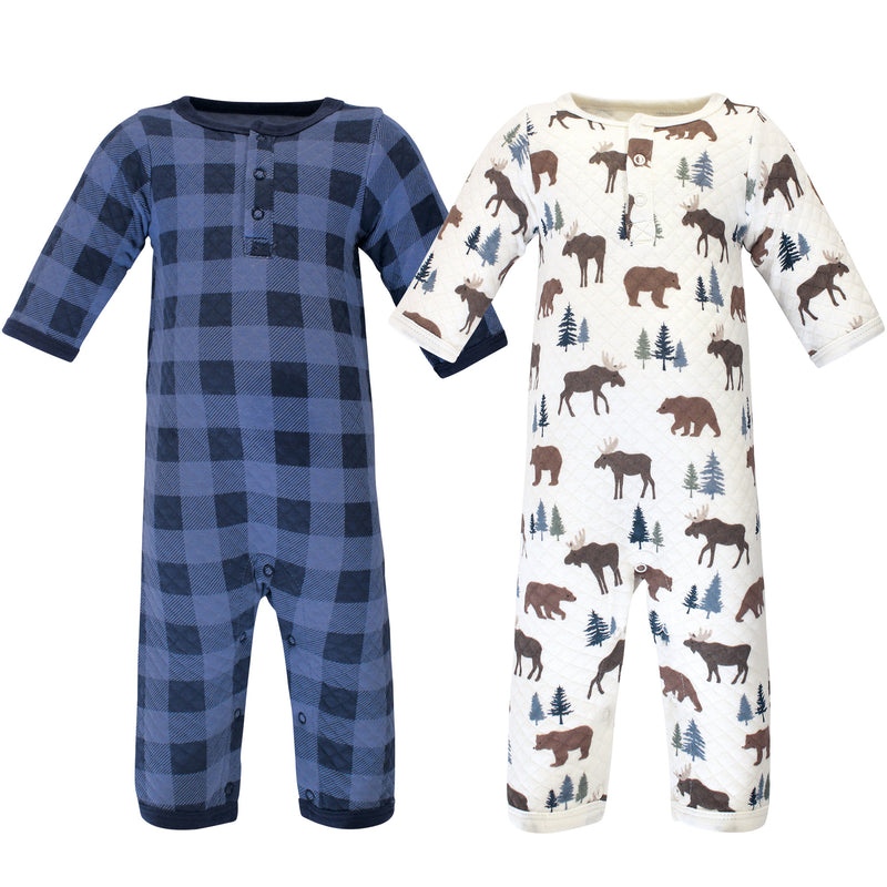 Hudson Baby Premium Quilted Coveralls, Moose Bear
