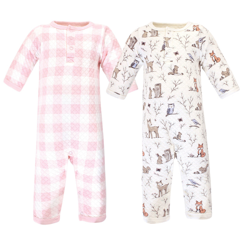Hudson Baby Premium Quilted Coveralls, Enchanted Forest