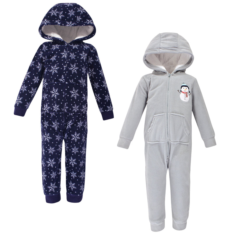 Hudson Baby Fleece Jumpsuits, Coveralls, and Playsuits, Navy Snowman Toddler