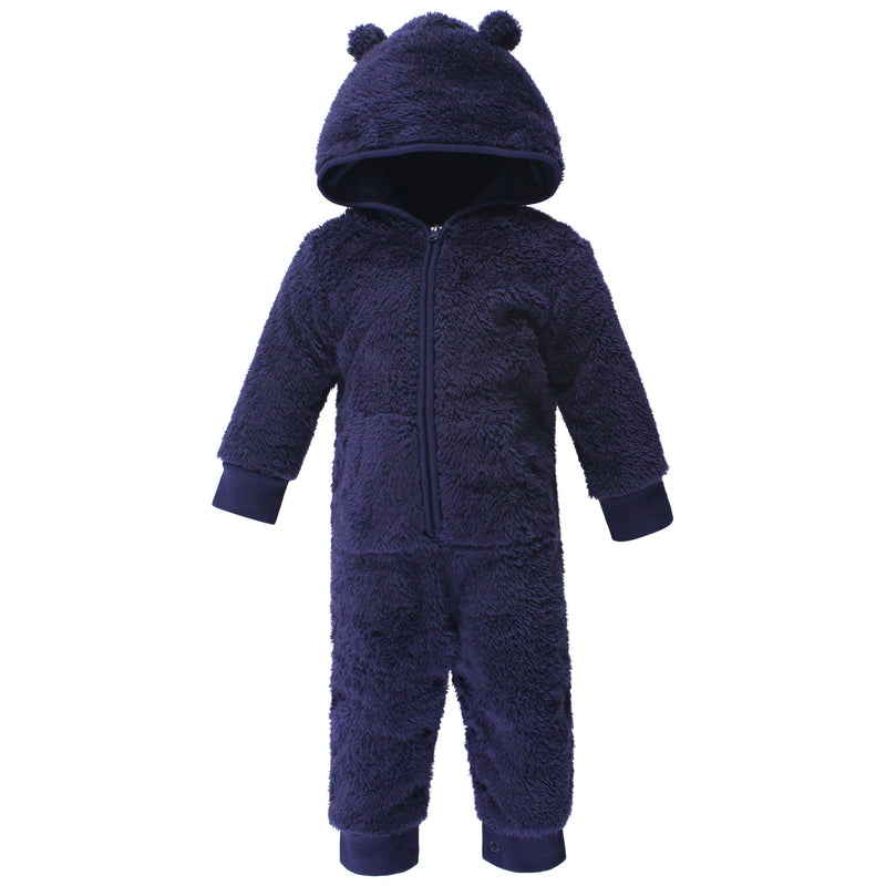 Hudson Baby Fleece Jumpsuits, Coveralls, and Playsuits, Navy Bear Baby