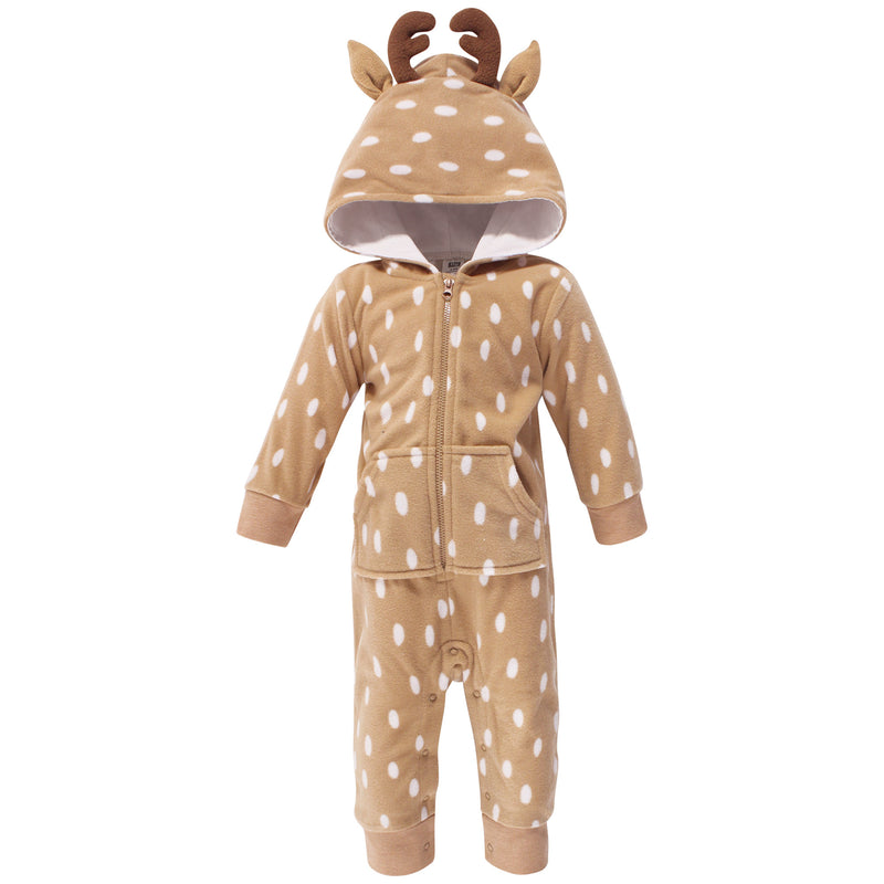 Hudson Baby Fleece Jumpsuits, Coveralls, and Playsuits, Spotted Reindeer Baby