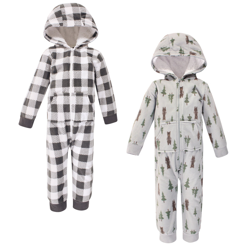 Hudson Baby Fleece Jumpsuits, Coveralls, and Playsuits, Forest Bear Toddler