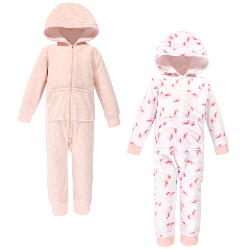 Hudson Baby Fleece Jumpsuits, Coveralls, and Playsuits, Pink Unicorn Toddler