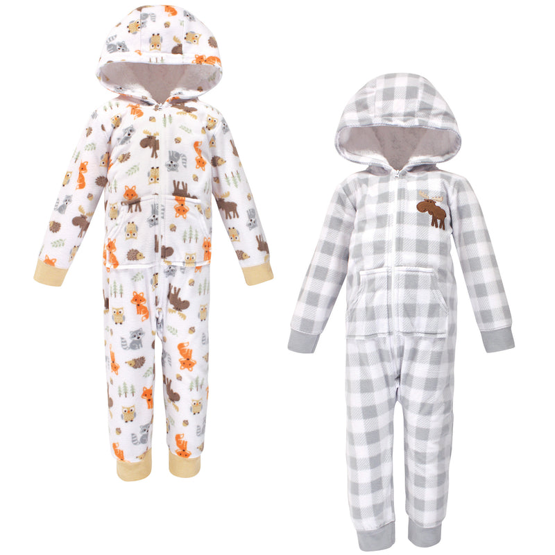 Hudson Baby Fleece Jumpsuits, Coveralls, and Playsuits, Woodland Toddler