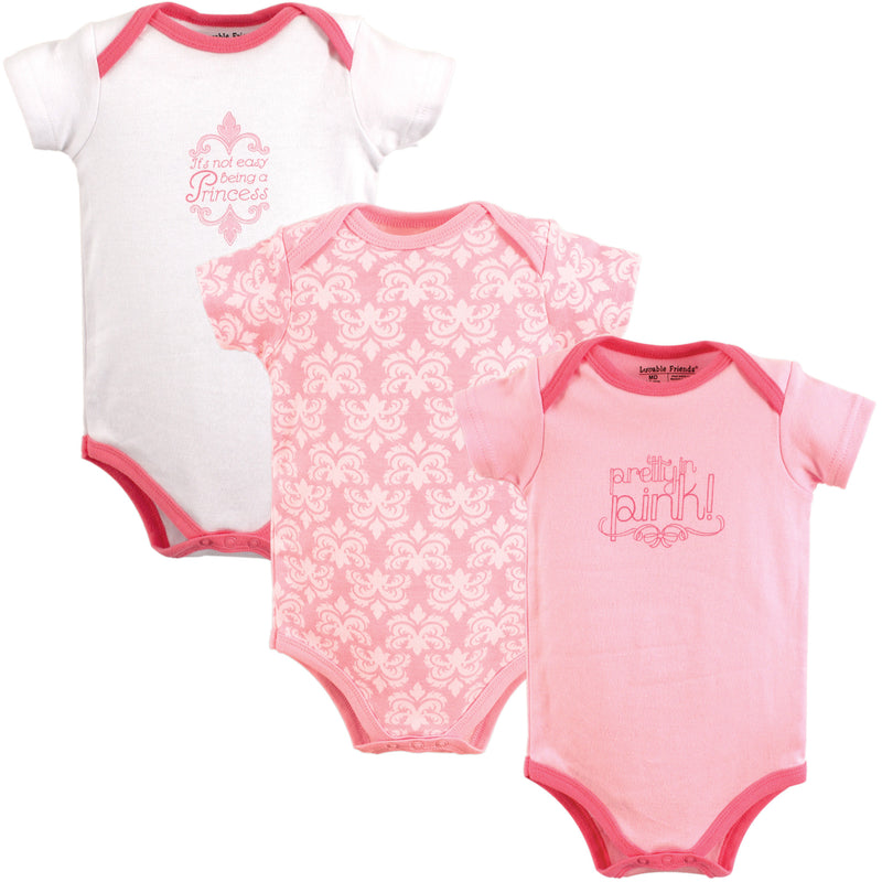 Luvable Friends Cotton Bodysuits, Pretty In Pink