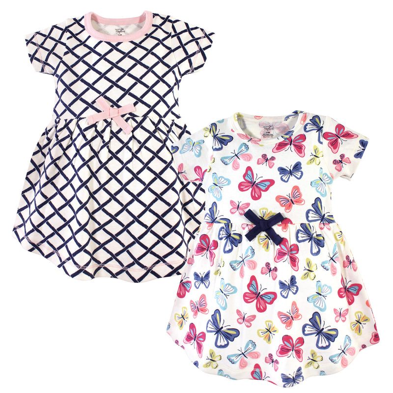 Touched by Nature Organic Cotton Short-Sleeve Dresses, Bright Butterflies
