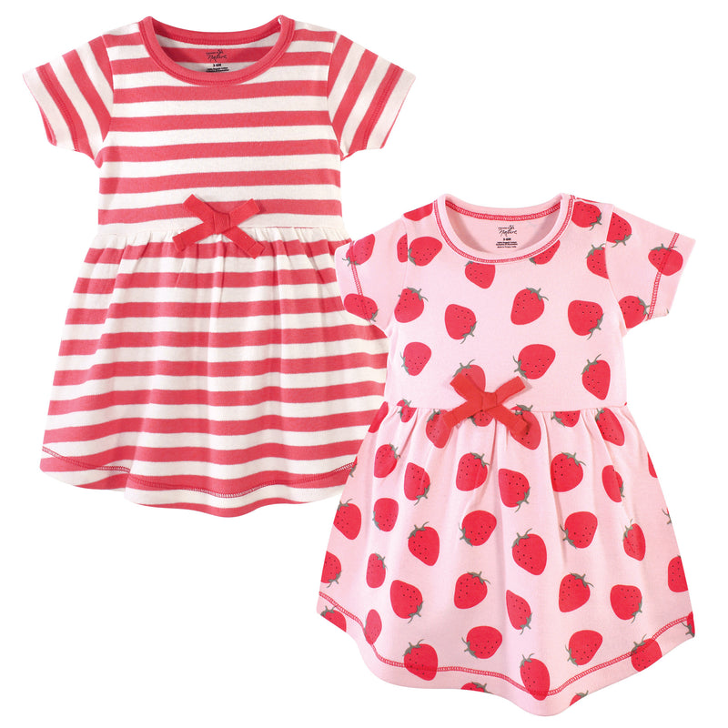 Touched by Nature Organic Cotton Short-Sleeve Dresses, Strawberries