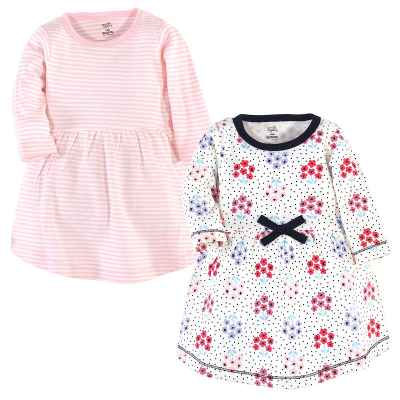 Touched by Nature Organic Cotton Long-Sleeve Dresses, Floral Dot
