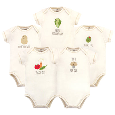 Touched by Nature Organic Cotton Bodysuits, Mushroom