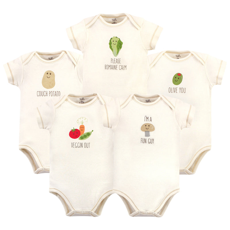 Touched by Nature Organic Cotton Bodysuits, Mushroom