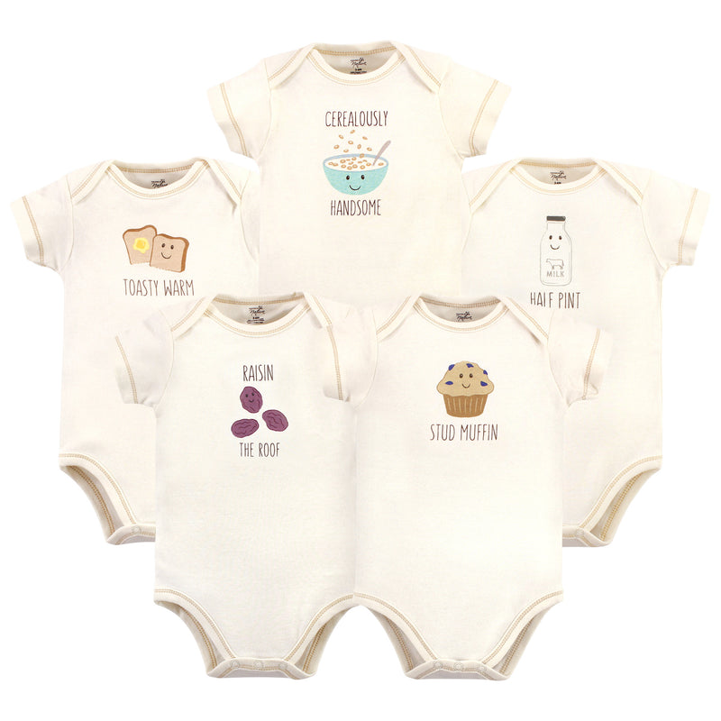 Touched by Nature Organic Cotton Bodysuits, Muffin