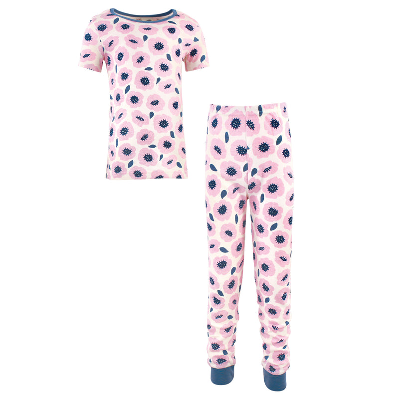 Touched by Nature Organic Cotton Tight-Fit Pajama Set, Blossoms