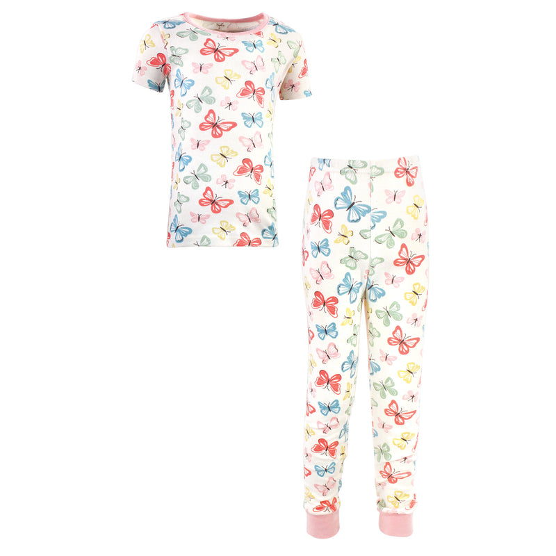 Touched by Nature Organic Cotton Tight-Fit Pajama Set, Butterflies