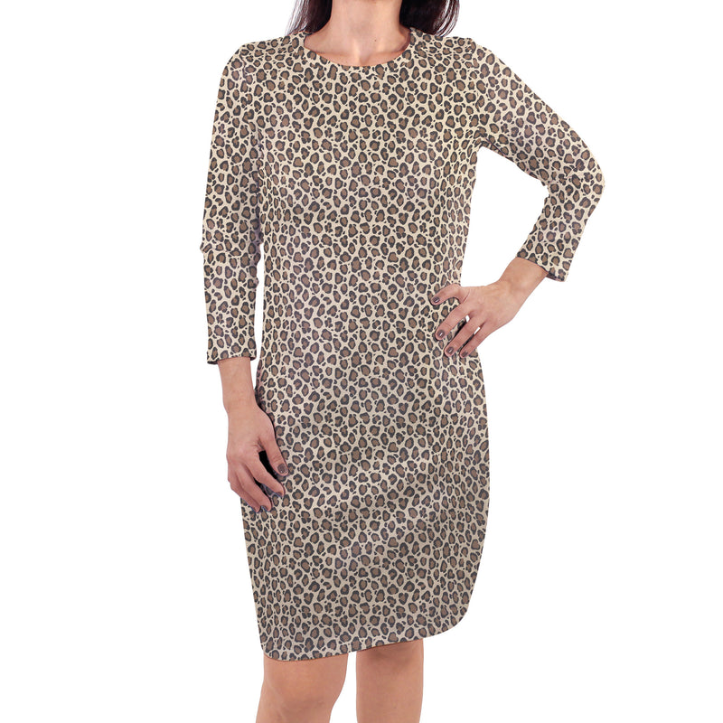 Touched by Nature Organic Cotton Long-Sleeve Dresses, Leopard