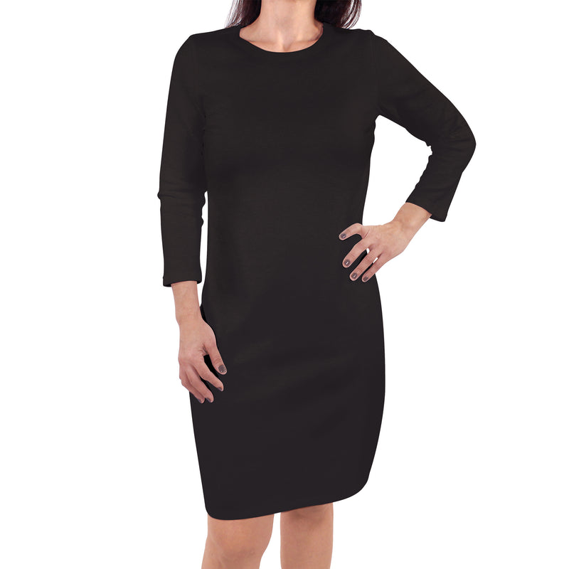 Touched by Nature Organic Cotton Long-Sleeve Dresses, Black