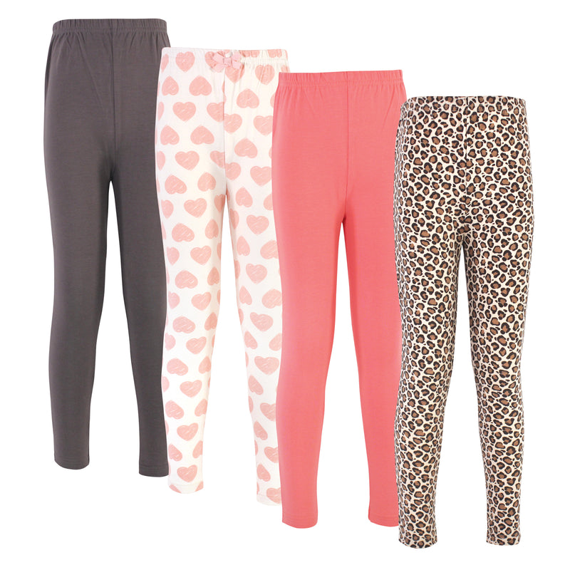 Touched by Nature Organic Cotton Leggings, Leopard Hearts