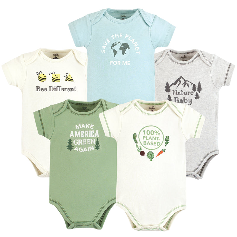 Touched by Nature Organic Cotton Bodysuits, Planet Based