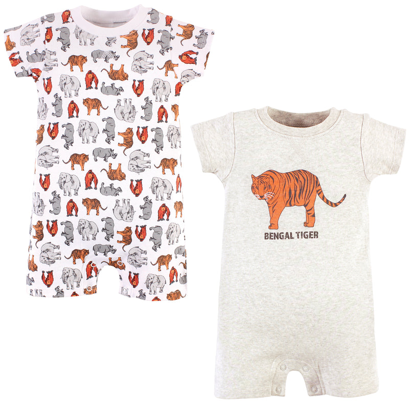 Touched by Nature Organic Cotton Rompers, Endangered Tiger