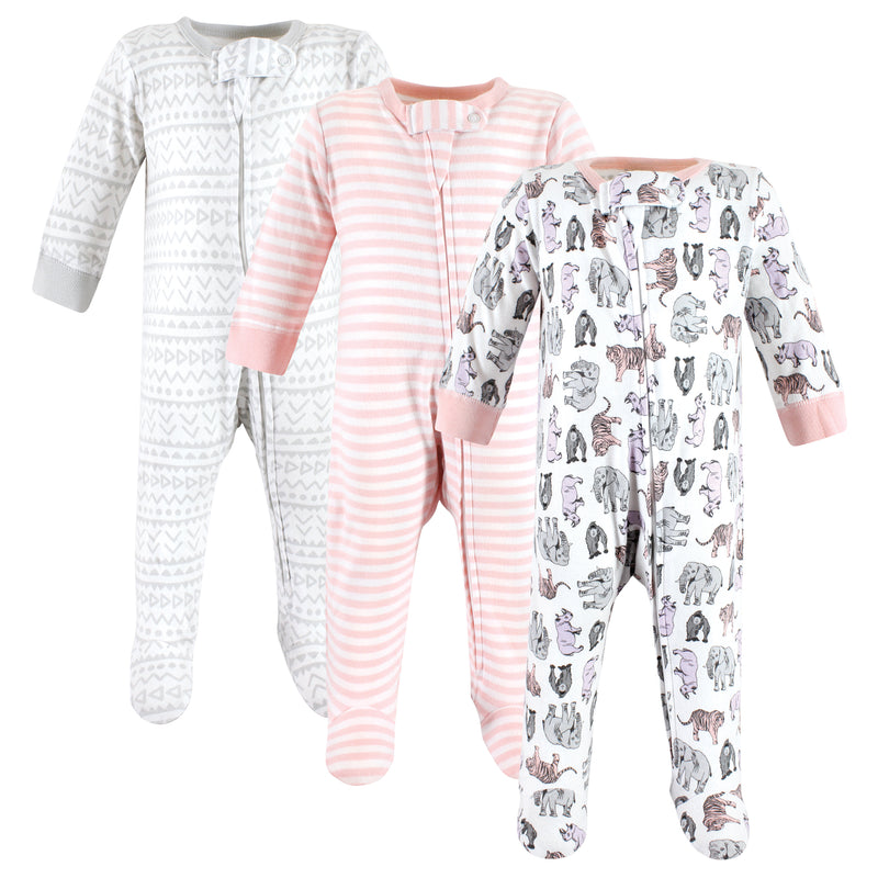 Touched by Nature Organic Cotton Sleep and Play, Girl Endangered Safari