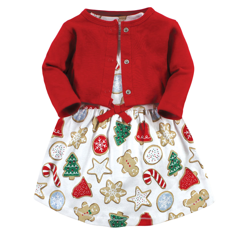 Touched by Nature Organic Cotton Dress and Cardigan, Christmas Cookies