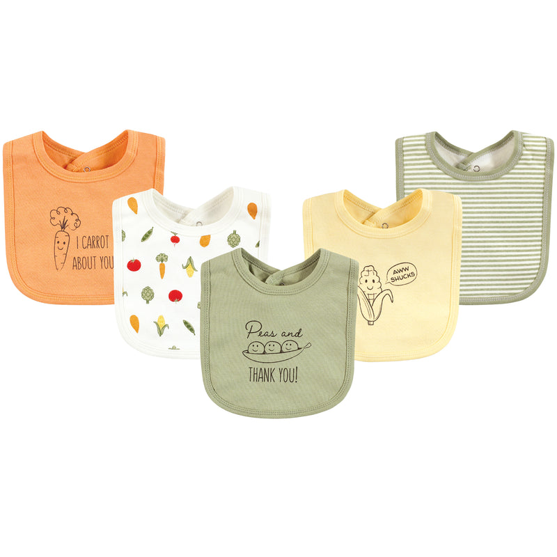 Touched by Nature Organic Cotton Bibs, Peas And Thank You